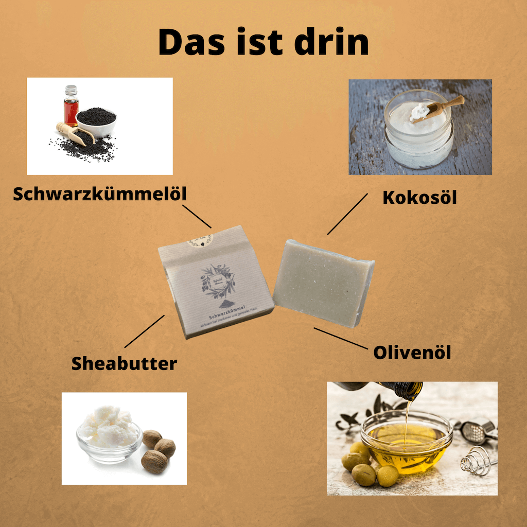 Naturseife Schwarzkümmel - gegen juckende Haut