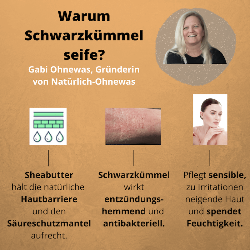 Sonnenblume Schwarzkümmelseife - gegen juckende Haut